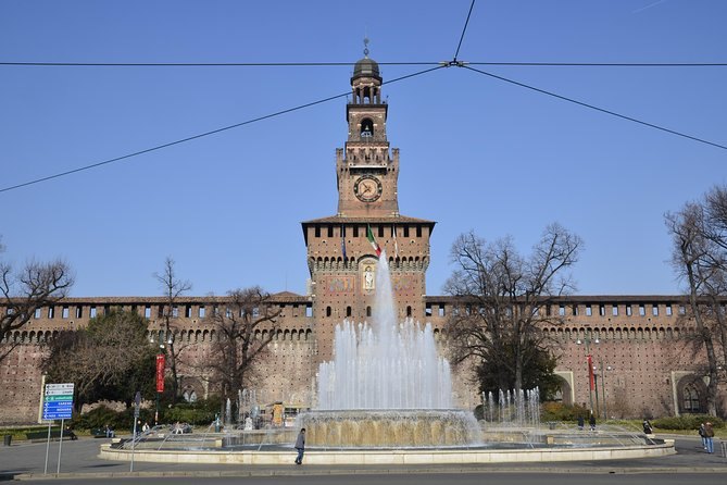 The Filarete Tower and the fountain on Piazza Castello